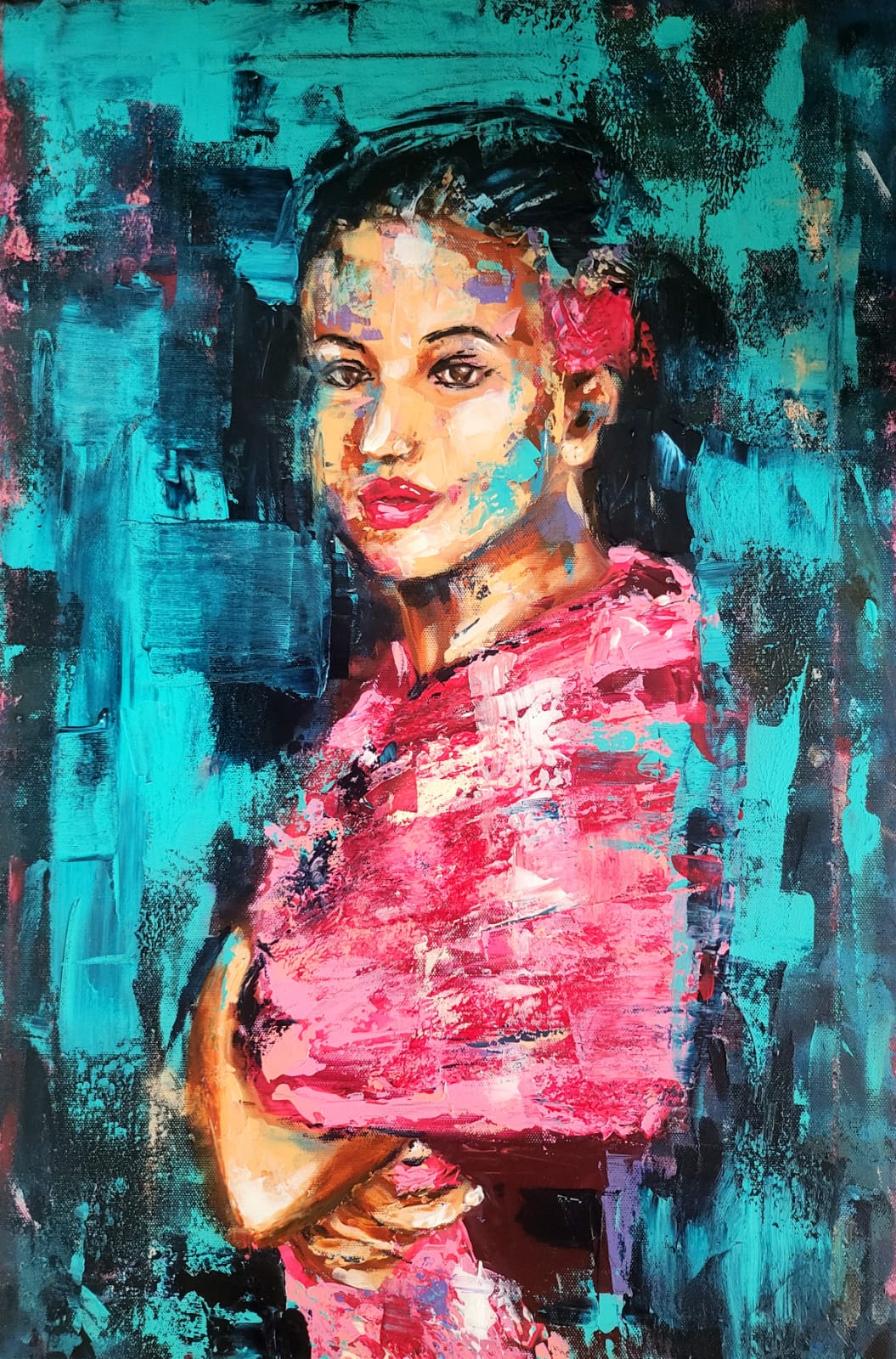 ArteDiAlina.com painting: Feel pink